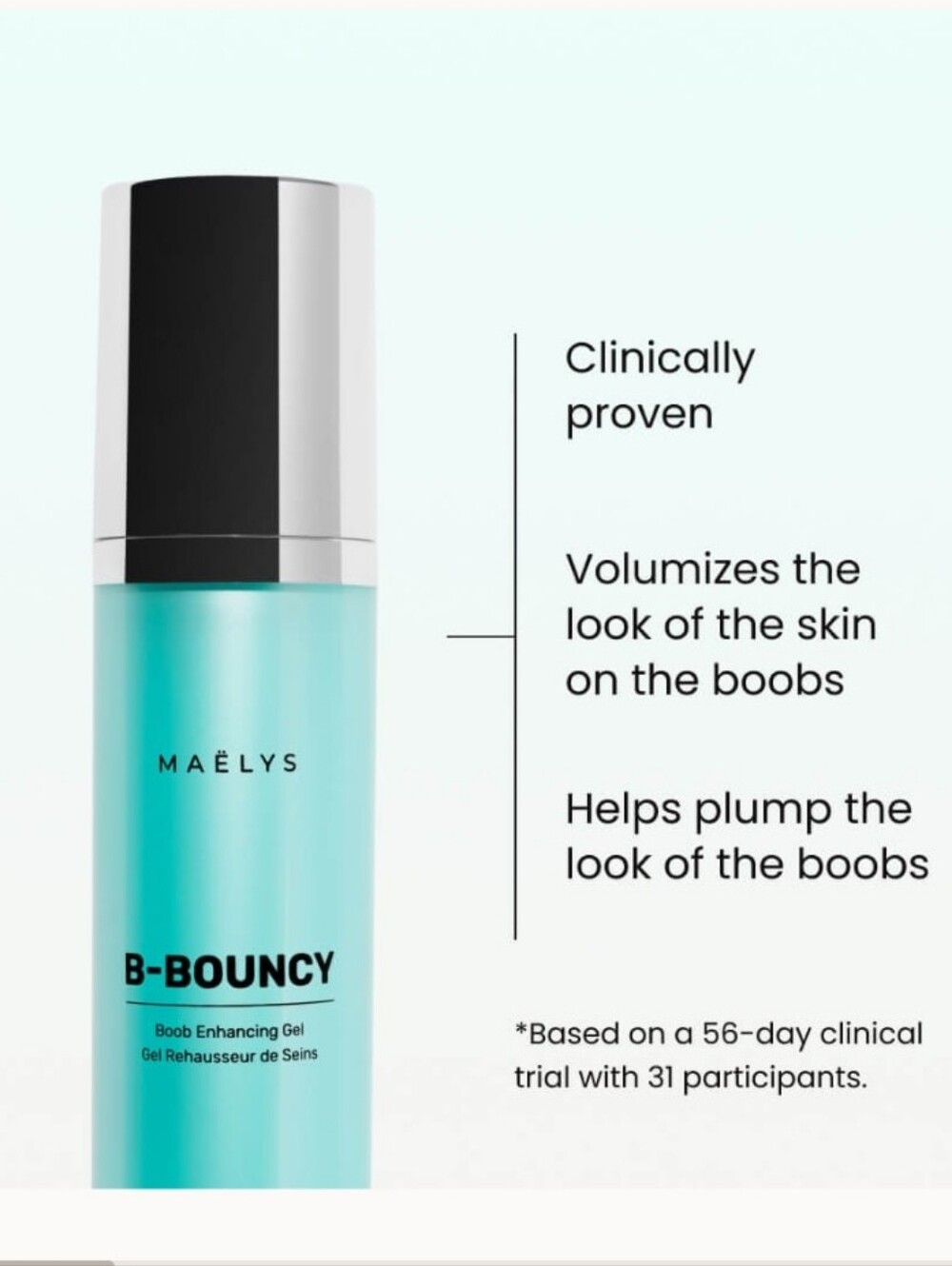 NIB $52 Maelys B-BOUNCY Boob Enhancing Gel 3.0 Oz